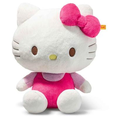 Steiff 024788 - Hello Kitty, weiß/rosa, sitzend, Plüsch, 30 cm