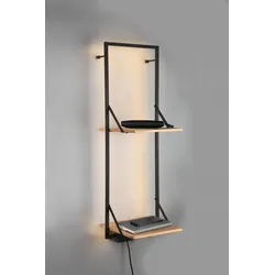 Wandregal DROP LED DROP LEONIE (BHT 32x94x30 cm) - braun - BHT 32x94x30 cm