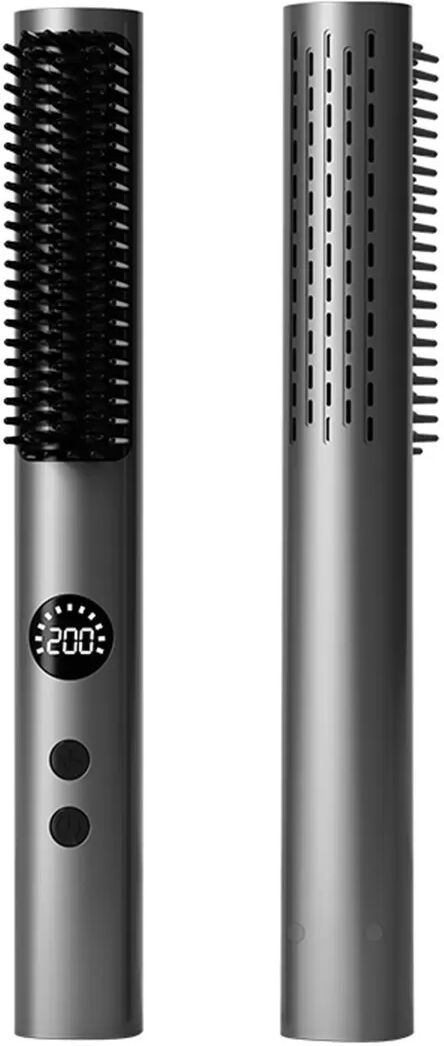 INF Elektrische Haarglättungsbürste: Temperatur einstellbar, 110-230V Universalspannung Schwarz