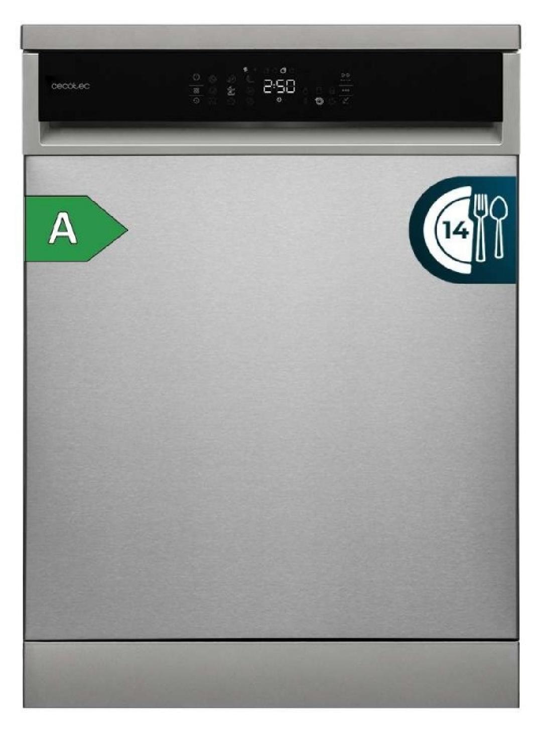 Cecotec Bolero Aguazero 6800 Inox A, Freistehend, Standardgröße (60 cm), Edelstahl, Berührung, 2 Korb/Körbe, Schublade