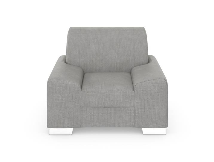 Sessel DOMO COLLECTION Anzio , grau (hellgrau), B:114cm H:85cm T:93cm, Sessel, Sessel, wahlweise mit Federkern