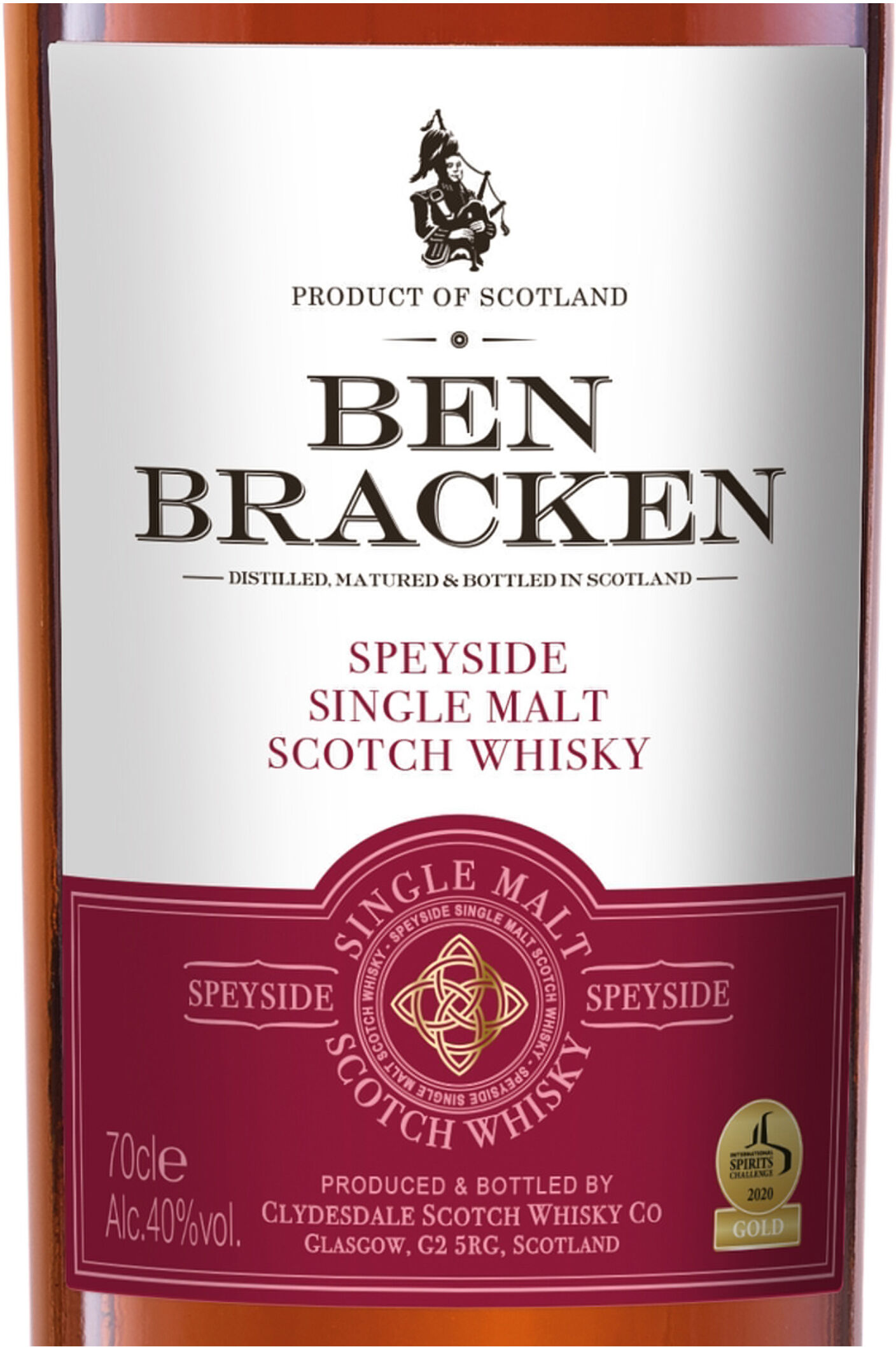 BEN BRACKEN Speyside Single Malt Scotch Whisky 40% Vol