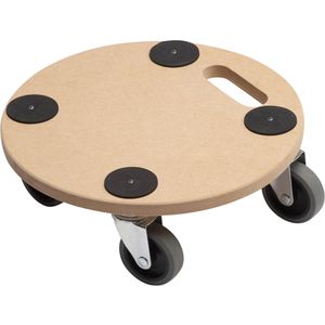 Metafranc Pflanzenroller WU0821360, für innen, MDF-Platte, braun, Ø 35 cm, bis 150 kg