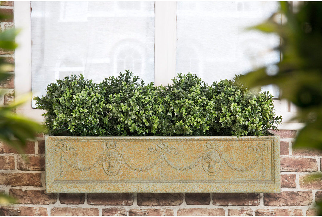 Astoria Grand Pendle Fiberglass Planter Box Bronzage 21 cm H x 91 cm W x 27 cm D