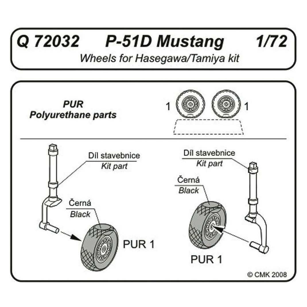 CMK P-51D Mustang wheels (129-Q72032)