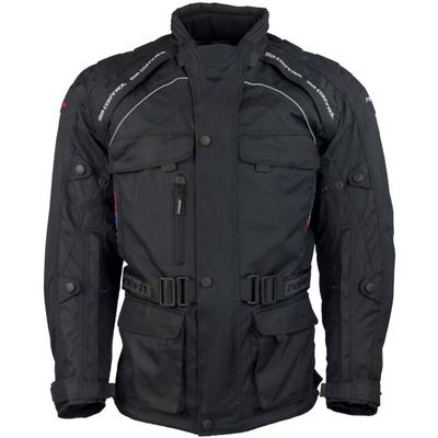 Motorradjacke ROLEFF "Liverpool RO" Gr. XL, schwarz, Jacken, XL, Obermaterial: 100% Polyester. Innenfutter: 100% Polyester, Unisex, Mit Sicherheitsstreifen, 4 Taschen
