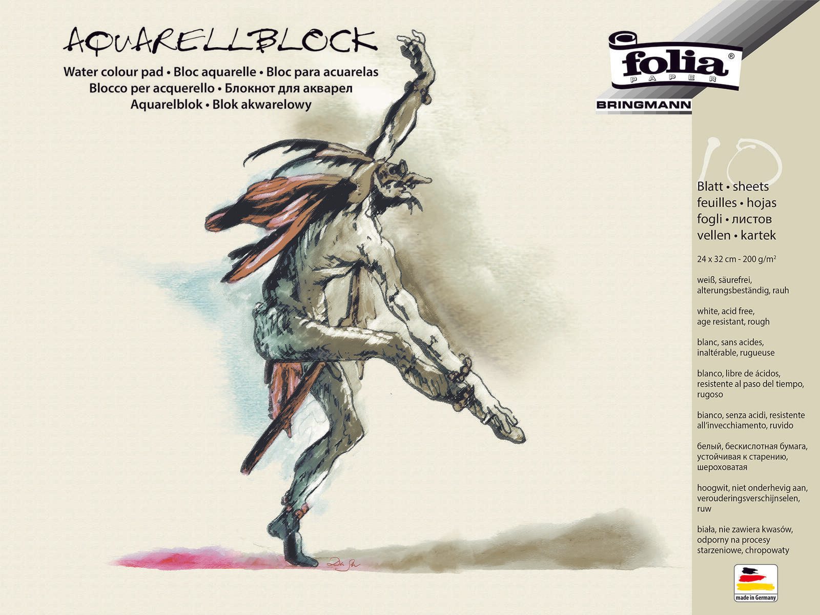 folia Aquarellblock 10 Blatt 8332