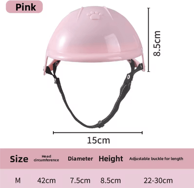 Inspire Picks RideSafe Pink Pet Helmet Protective Motorcycle Helmet For Dogs & Cats Outdoor Travel 3