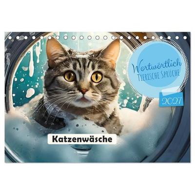 Wortwörtlich - Tierische Sprüche (Tischkalender 2027 DIN A5 quer), CALVENDO Monatskalender