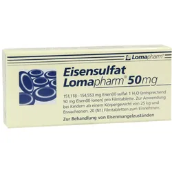 Eisensulfat Lomapharm 50 mg Filmtablette 20 St