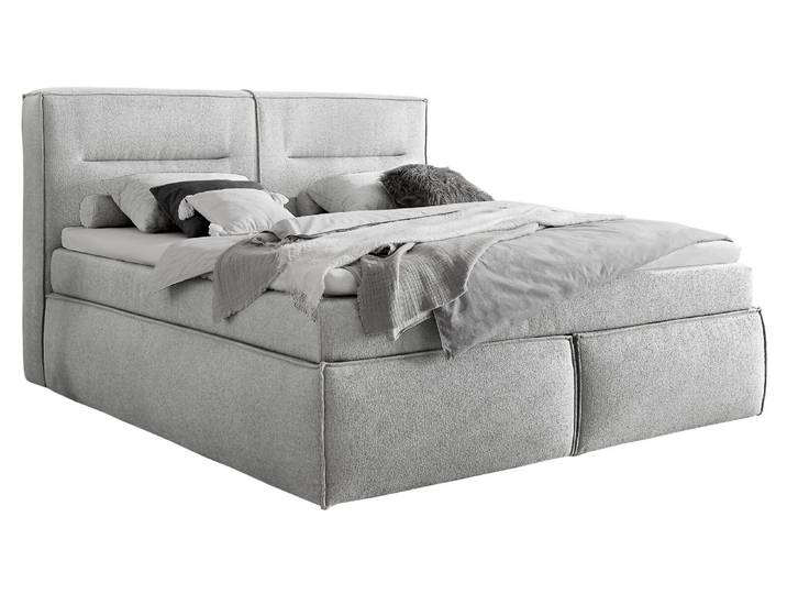 Esposa Boxspringbett LAS VEGAS, Silver, Stoff
