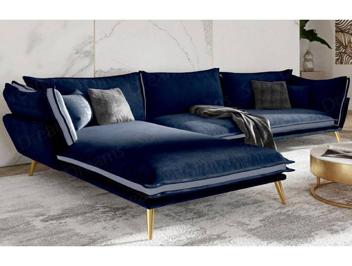 Sofa Dreams Ecksofa Stoff Design Polster Samtsofa Lobos L Form Stoffsofa, Loungesofa