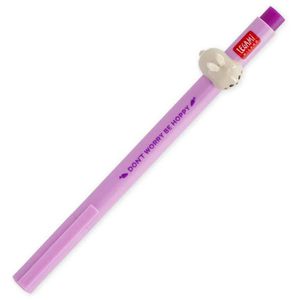 Legami Gelschreiber Lovely Friends Bunny - Dont worry be hoppy, Strichbreite 0,5 mm, Schreibfarbe violett
