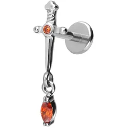 Titan Labret mit Push Fit DOLCH + KRISTALLTROPFEN