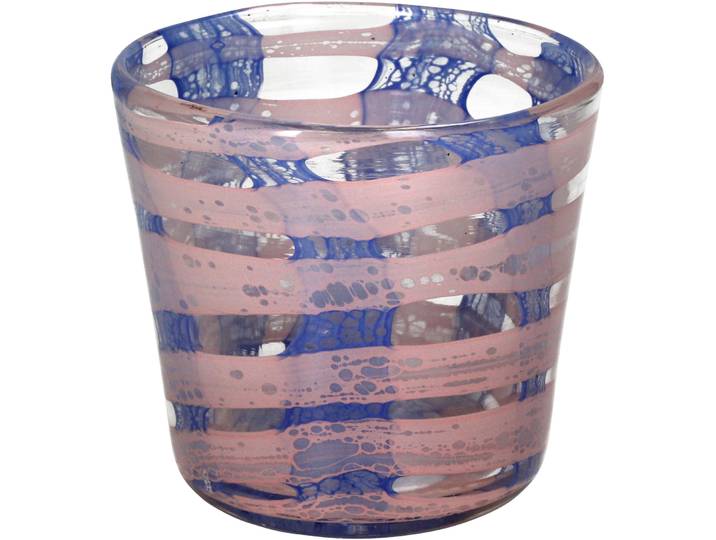 Windlicht Urban blau Glas D 12 cm H 10.5 cm - Windlicht