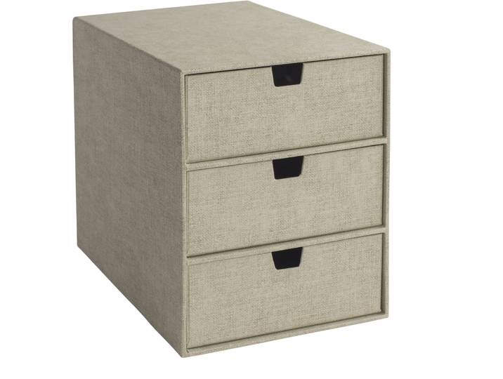 Schubladenbox Bigso Box beige Papier B 16 T 25 cm - Schubladenbox