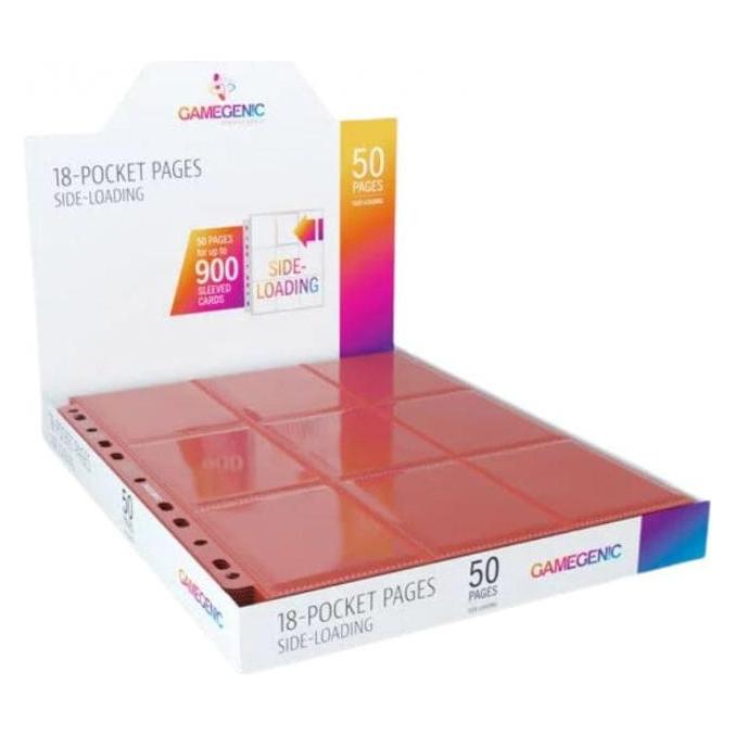Gamegenic GGS30008 - Seiteneinschub mit 18 Taschen, 50 stk. rot (GGS30008ML)