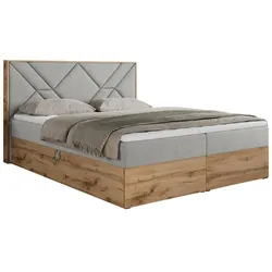 BOXBETT GUNAR - 180/200 Hellgrau Struktur - H3