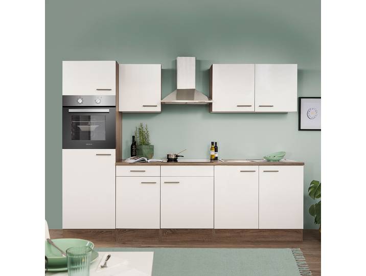 Küchenzeile Oliver X 270cm Weiß/Weiß