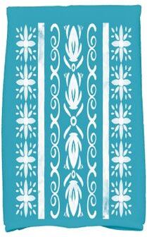 E by Design 18 x 30 Inch Cuban Tile 2 Geometric Print Hand Towel