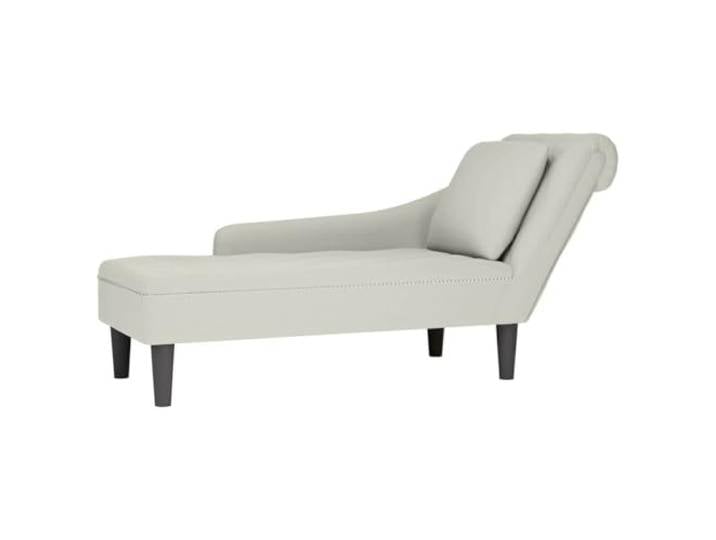 vidaXL Chaiselongue mit Rechter Armlehne Creme Samt