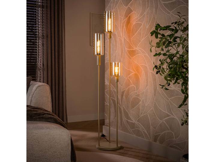 Vloerlamp 3L getrapt Sepiora Beige