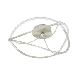 Trio LED-Deckenleuchte  Nickel-matt  geschwungen   ¦ silber ¦ Maße (cm): H: 18  Ø: 62.0