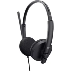 Dell WH1022 (Kabelgebunden, USB-A, Microsoft Teams, Zoom), Office Headset, Schwarz