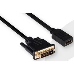 club3D DVI / HDMI Adapterkabel DVI-D 24+1pol. Stecker, HDMI-A Buchse 2.00 m Schwarz CAC-1211 DVI-Kabel