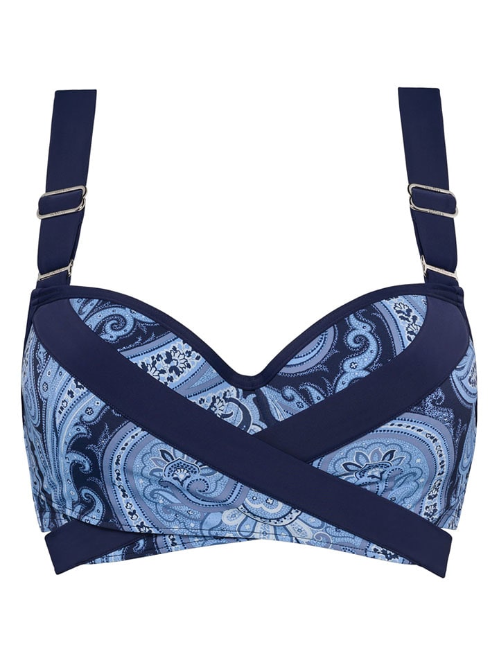 Marlies Dekkers Bikini-Oberteil in Hellblau/ Dunkelblau - 70E