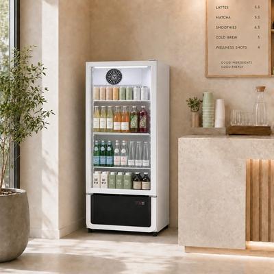 Yeego 21.3-Inch 6.85 Cu. Ft. Commercial Beverage Cooler with Low-E Glass Door, Frost-Free Fan Cooling