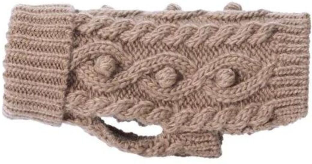Paikka Maglioncino in Lana di Agnello realizzato a Mano per Cani Tortora 25 cm