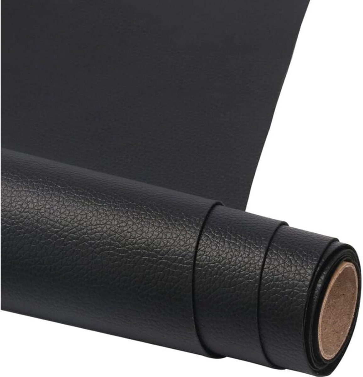 Zelfklevende Leder Reparatie Patch Zwart - 50 x 138 cm - Kunstleer Reparatielapje voor Sofa, Autostoel, Meubels en Handtassen