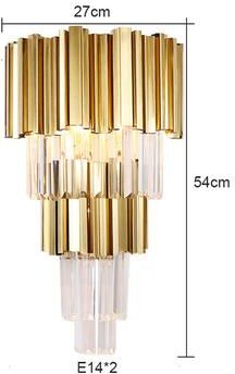 Friendly Fresh Finds Modern Gold Crystal LED Wall Lamp For Elegant Home Interiors large Gold 2 Colors Changeable