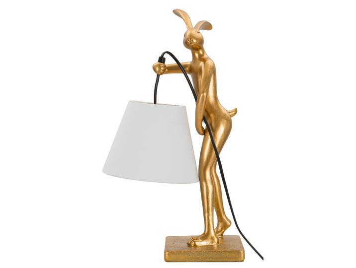Lampe de table en résine dorée 26x16x47 cm