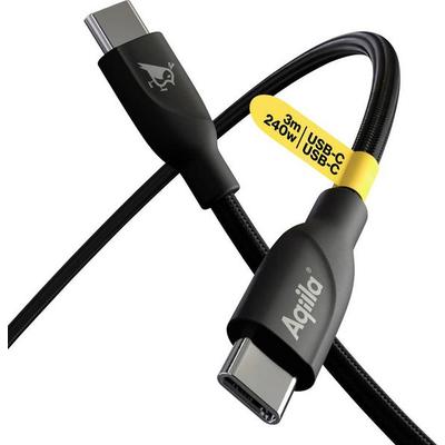 Aqiila Cablebird CB13 USB-C® Kabel USB 2.0 USB-C® Stecker 3.00m Schwarz AQCBPBICB4BD881