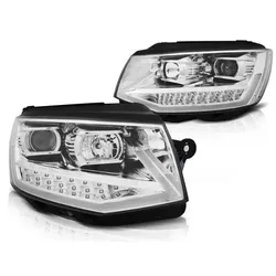 Scheinwerfer DRL LED Tagfahrlicht passend für VW T6 Bj. 15-19 Chrom mit LED Blinker LTI
