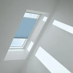 VELUX Plissee Denim 1286, P04, Aluminiumschiene,Elektro,GGU,VELUX