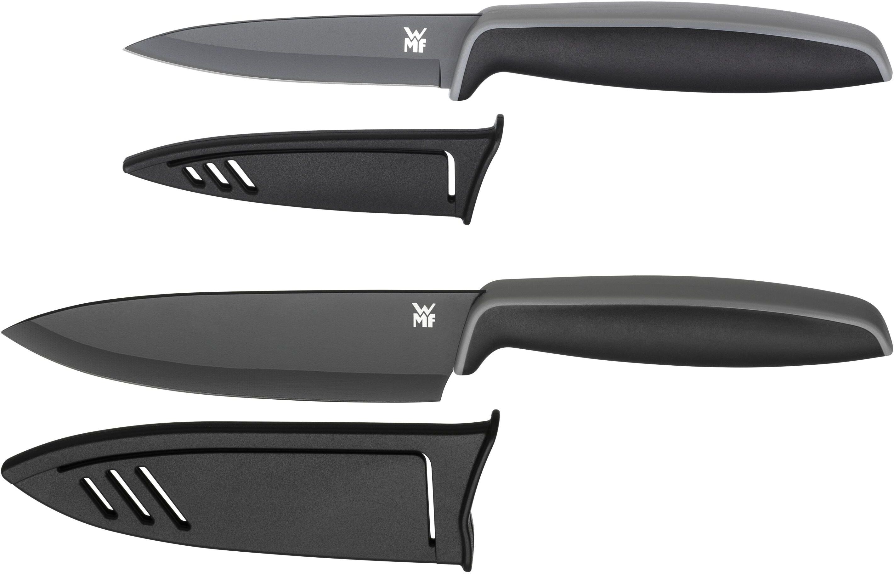 Allzweckmesser WMF "Set 2-teilig Touch", schwarz, Stahl, Kochmesser, Allzweckmesser schwarz Einheitsgröße