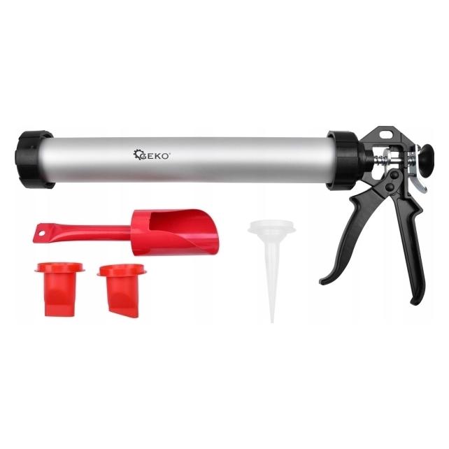 GEKO Aluminium-Extrusionspistole 600 ml mit Zubehör (G00667)