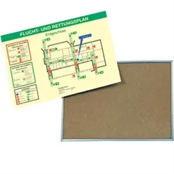 Schild Indiv. angef. Flucht- und Rettungsplan im Aluminiumrahmen, nachl., 1193x845 mm