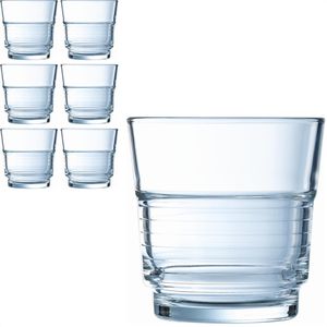Arcoroc Trinkgläser Spirale ARC 58055 Stapelbecher, 200ml, 6 Stück
