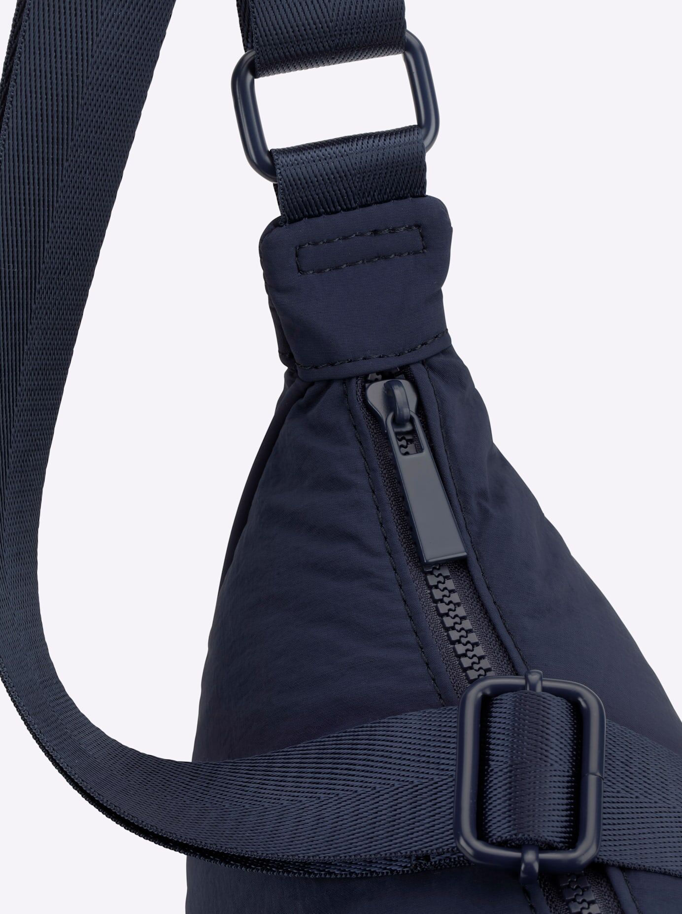 Handtasche HEINE, Damen, Gr. B/H/T: 32cm x 16cm x 9cm, blau (marine), Polyamid, unifarben, Taschen Handtasche