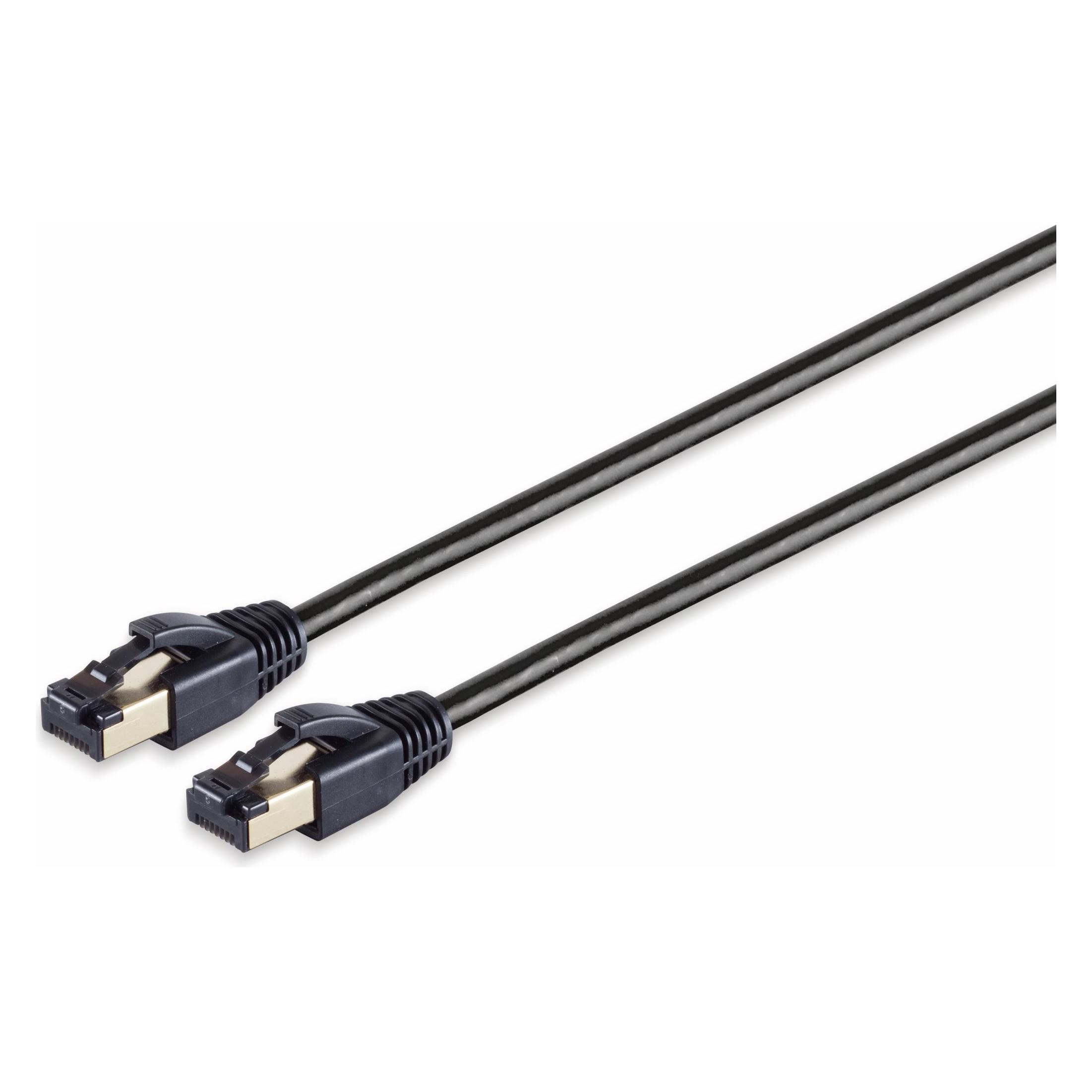 Shiverpeaks Helos Patchkabel F/FTP Cat 8.1 schwarz 3,0m -Twisted Pair, doppelt geschirmt, 4 x 2 x AWG 26 (CAT8.1, 3 m) (08-41045)