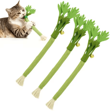 Inspire Picks Catnip Celery Chew Stick Cat Toy For Teeth Cleaning And Interactive Play 3pcs