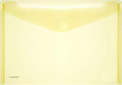 FolderSys Dokumententasche, DIN A4 quer, Klettverschluss, PP, gelb