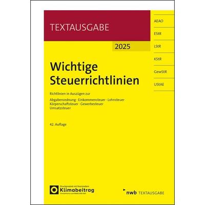 Wichtige Steuerrichtlinien, Set von , Nwb Verlag, 978-3-482-68642-9