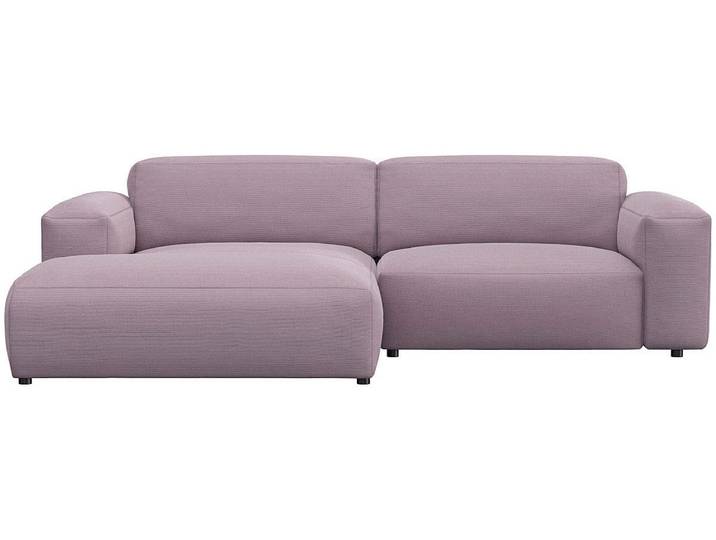 Ecksofa, Soft Lavender, 257x171 cm, Polyester/Polyamide, Chaiselongue, Modern, FLEXLUX