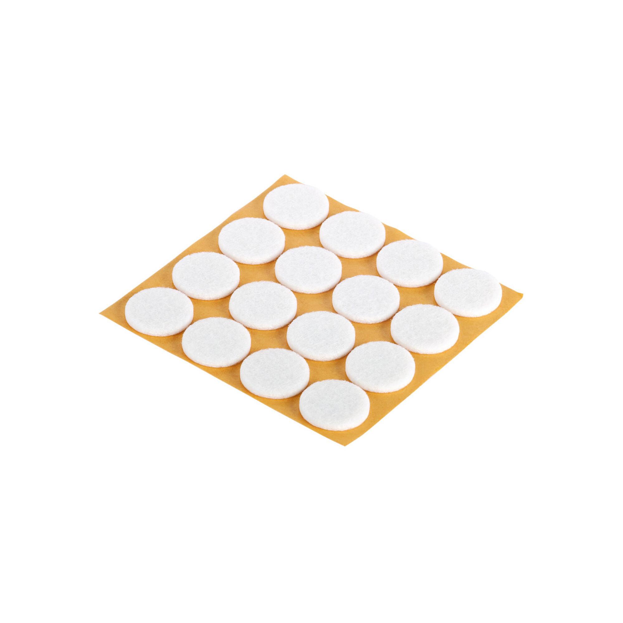 fix-o-moll SUKI, Gleiter rund, Durchmesser 22mm zum Kleben Filz weiß (3566302)
