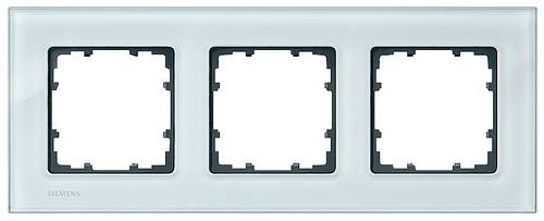 Siemens Schalterprogramm 3fach Rahmen Delta Glas satiniert 5TG1203 1St.